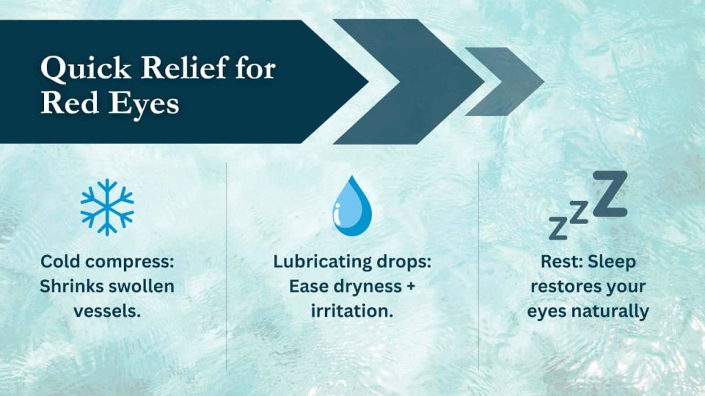 Bloodshot eyes and alcohol