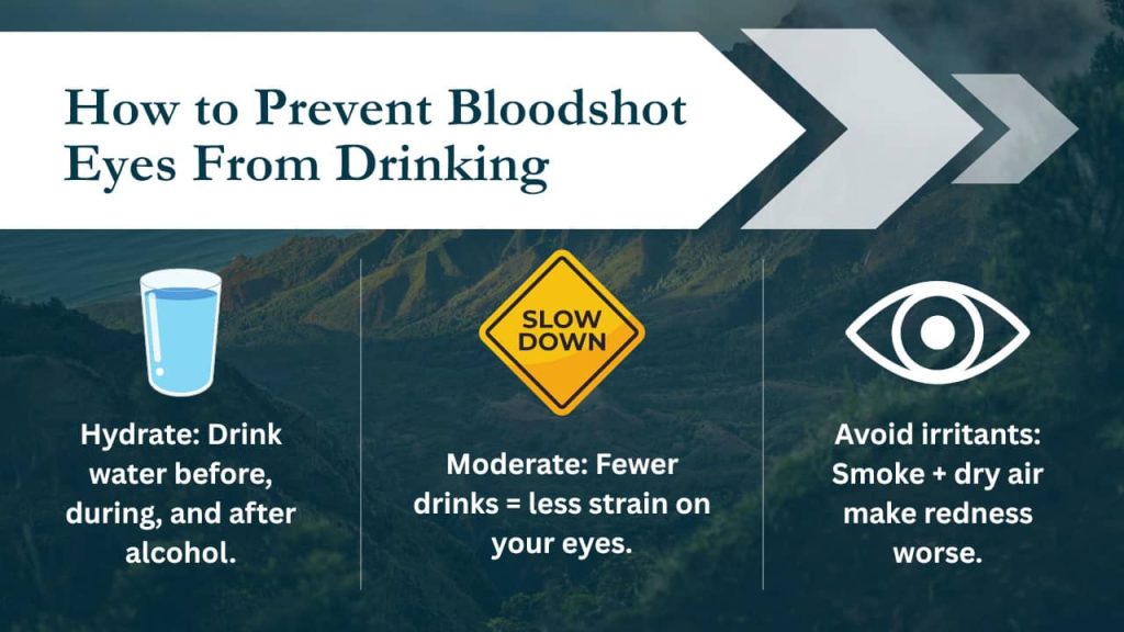 Red eyes and alcohol