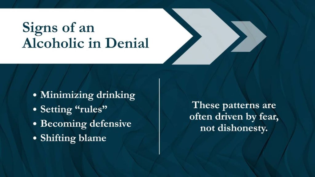 Signs of an alcoholic in denial