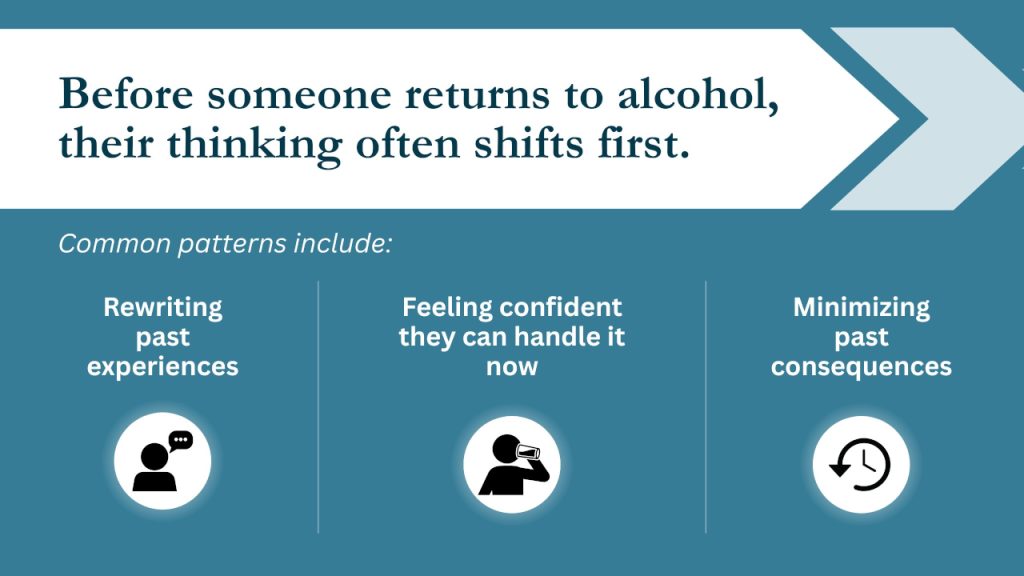 Thinking of a recovering alcoholic drinking again